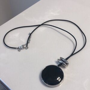 Chico’s pretty reversible pendant long necklace